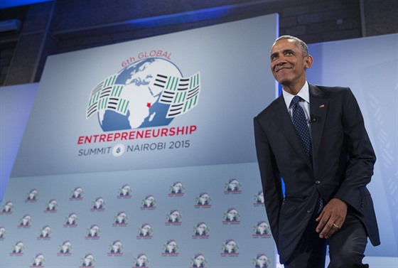 Americký prezident Barack Obama v sobotu zahájil v Nairobi ekonomickou...