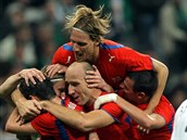 Radost českých fotbalistů v zápase proti Německu (podzim 2007) Radost českých fotbalistů v zápase proti Německu (podzim 2007)