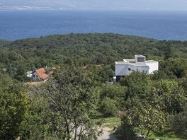 Z domu je úasný výhled na záliv Svatého Marka a chorvatskou pevninu.