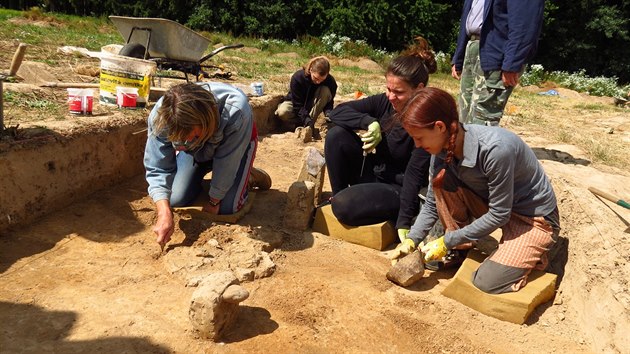 Archeologick vzkum v obci Vojenice na Rychnovsku.