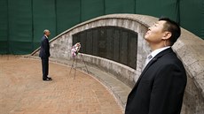 Obama v sobotu navtívil také památník, který vznikl na míst bývalého...