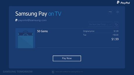 Samsung Pay on TV