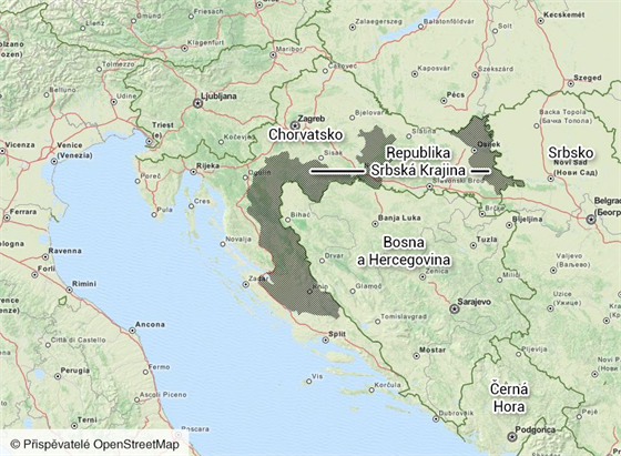 MAPA: Republika Srbsk Krajina