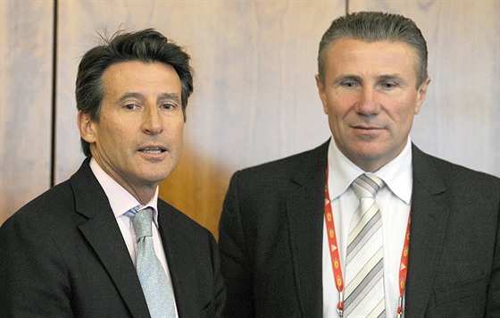 Sebastian Coe (vlevo) a Sergej Bubka, kandidáti na prvního mue atletiky