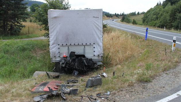 Nehoda nkladnho automobilu.