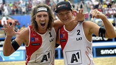 GRATULUJEME! Lotyšští volejbalisté Aleksandrs Samoilovs a Janis Šmedinš vyhráli... GRATULUJEME! Lotyšští volejbalisté Aleksandrs Samoilovs a Janis Šmedinš vyhráli...