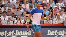 Rafael Nadal během semifinále antukového turnaje v Hamburku. Rafael Nadal během semifinále antukového turnaje v Hamburku.