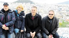 Ivan Cap s manželkou, Tomáš Zedník a Pavel Žurek (zleva) ještě když ve vedení... Ivan Cap s manželkou, Tomáš Zedník a Pavel Žurek (zleva) ještě když ve vedení...