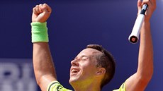 Radostné gesto Philippa Kohlschreibera ve finále turnaje v Kitzbühelu