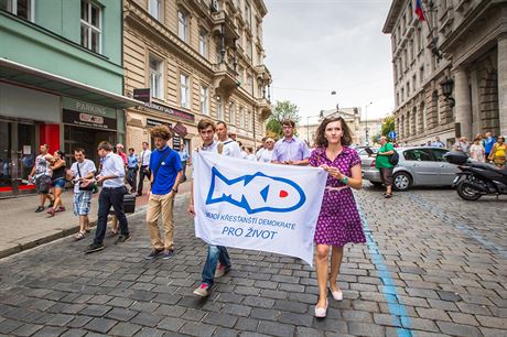 Pochod pro rodinu poádaný Mladými kesanskými demokraty (15. 8. 2015)