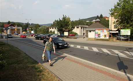 Místo, kde by mohlo vzniknout v Tanvald námstí.