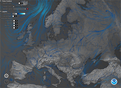 Mapa ukazující svtové poasí od odborník z Národního úadu pro ovzduí a...