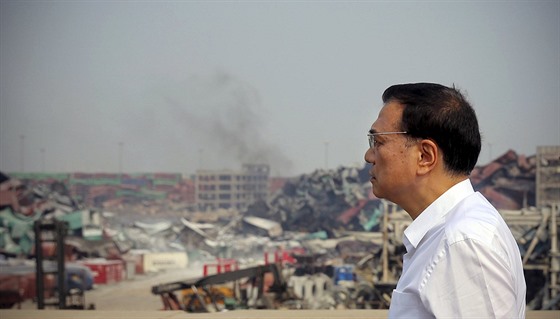 ínský premiér Li Kche-chiang dorazil do Tchien-inu, kde ve stedu explodoval...