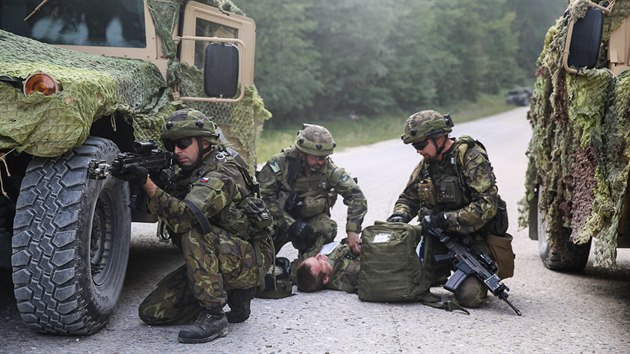 et vojci na cvien Allied Spirit II v bavorskm Hohenfelsu