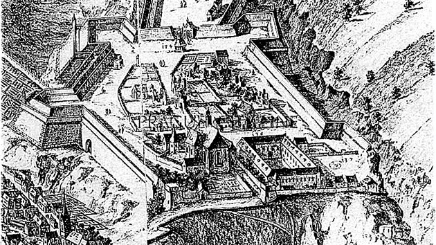 Po velk demolici stedovkho Vyehradu v polovin 17. stolet, kdy zaala pestavba na modern vojenskou pevnost, zstalo z pvodn zstavby jen mlo  torzo kostela sv. Petra a Pavla i rotunda sv. Martina. Msto Vyehrad vzniklo postupn na troskch hradu
Karla IV. Csa nechal v druh polovin 14. stolet star vyehradsk arel pestavt. V tto podob vak Vyehrad existoval jen do roku 1420.
Po bitv u Vyehradu komplex obsazen husity vydrancovala lza z praskch mst. V troskch se
pozdji zaali usidlovat pedevm chud emeslnci. Ti jej postupn promnili v msto s renesann tv.