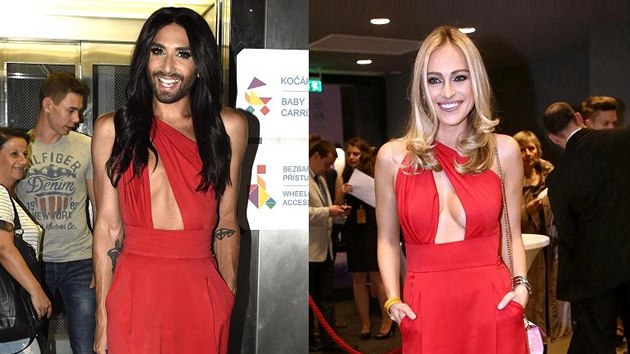 Conchita Wurst a Renata Langmannov v overalu od Luke Lindnera