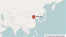 MAPA: Exploze v ínské prmyslové zón u msta Tchien-in