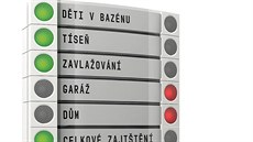 Alarm ovládaný s jednoduchou logikou semaforu zabezpeí jednotlivé ásti domu,...