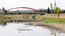 V řekách Moravě a Bystřici v Olomouci a okolí teče jen minimum vody, přesto... V řekách Moravě a Bystřici v Olomouci a okolí teče jen minimum vody, přesto...