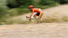 Piotr Brozyna na trati závrené etapy Czech Cycling Tour