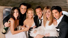 Hvzdy seriálu Pátelé: Courteney Coxová, Matt LeBlanc, Lisa Kudrowová, Matthew...