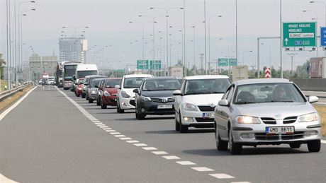 Rychlostní silnice R46 na okraji Olomouce.