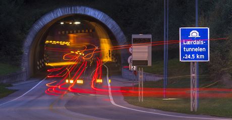 Laerdalsk tunel, nejdel silnin tunel na svt (Norsko)