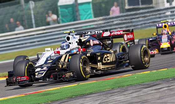 Romain Grosjean ve Velké cen Belgie formule 1.