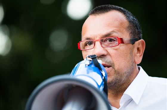 Jaroslav Foldyna na protestu iniciativy proti Islámskému státu ped tureckou...