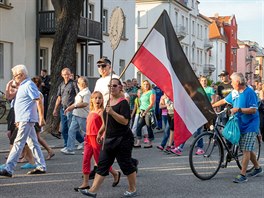 Proti oteven uprchlickho centra protestovali i bn obyvatel Heidenau (21....