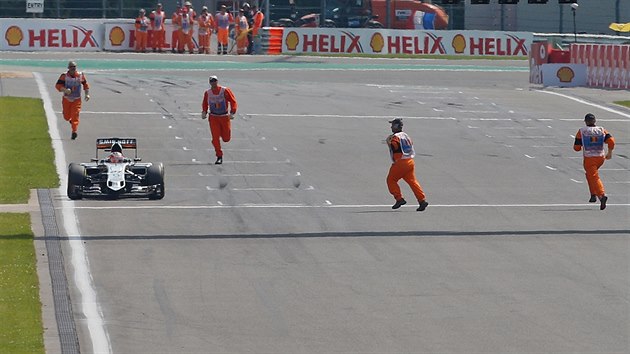 Nico Hulkenberg v neastn pozici bhem Velk ceny Belgie formule 1.