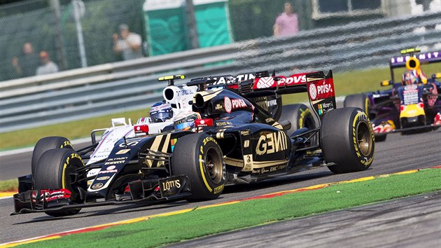 Romain Grosjean ve Velk cen Belgie formule 1.