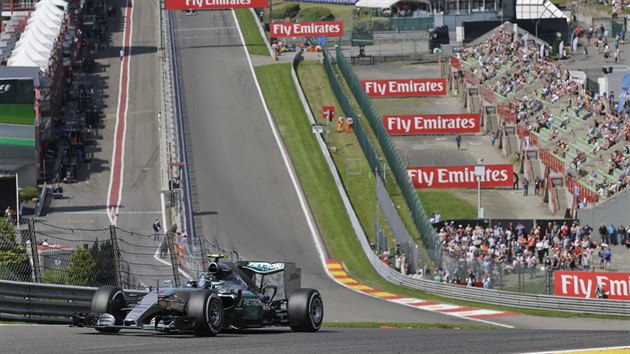 Nico Rosberg na trninku na Velkou cenu Belgie