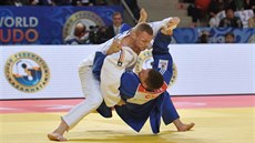 Český judista Lukáš Krpálek (v modrém) na světovém šampionátu v Astaně v boji o... Český judista Lukáš Krpálek (v modrém) na světovém šampionátu v Astaně v boji o...