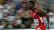 Justin Gatlin při rozběhu na 100 metrů. Justin Gatlin při rozběhu na 100 metrů.