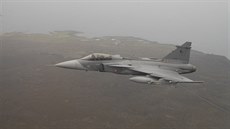 Gripen eských vzduných sil nad Islandem