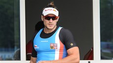 eský kanoista Martin Fuksa po vítzném závod na 500 metr na MS v Milán.
