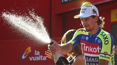 Peter Sagan slaví výhru ve třetí etapě Vuelty Peter Sagan slaví výhru ve třetí etapě Vuelty