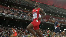 Justin Gatlin v semifinále sprintu na 200 metr na MS v Pekingu