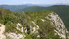 Výhled ze Sabotinu k Alpám