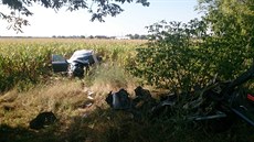 Na Pohořelicku havarovala třiadvacetiletá řidička. Její zranění nebyla... Na Pohořelicku havarovala třiadvacetiletá řidička. Její zranění nebyla...