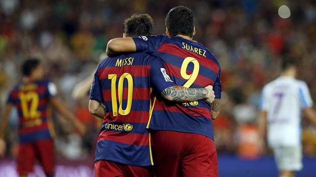 NETREFILI SE. Lionel Messi ani Luis Surez tentokrt za Barcelonu neskrovali, ale to jim radost nezkazilo.