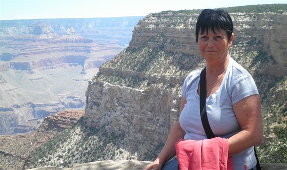 Alena Svobodová u Grand Canyonu