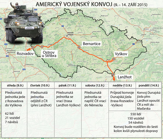 Kudy projede americk vojensk konvoj