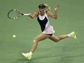 Dnsk tenistka Caroline Wozniack hraje proti Cetkovsk ve 2. kole US Open.