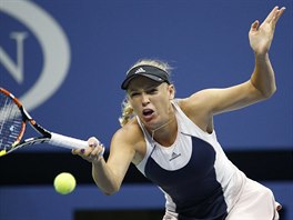 Dnsk tenistka Caroline Wozniack el Cetkovsk ve 2. kole US Open.