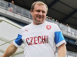 Pavel Vrba na trninku esk fotbalov reprezentace