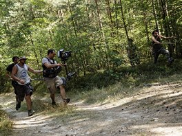 Z natáení filmu Zlodji zelených koní (31. srpna 2015)