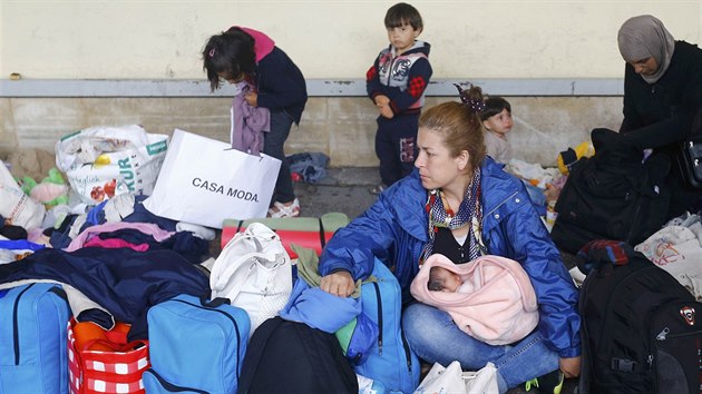 Migranti, kte dorazili na vlakov ndra do Vdn. (5. z 2015)