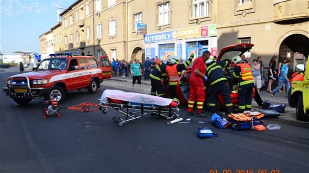 Nehoda se stala v ter dopoledne v Kadask ulici v Chomutov.